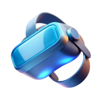 magnificent traditional A virtual reality headset floating in mid-air, glowing with a soft blue light, immersive and futuristic design, minimalist style authentic png