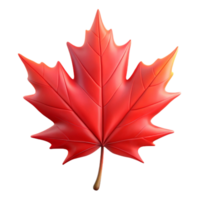 extraordinary artistic A single, perfect red maple leaf, backlit by the setting sun, with intricate vein details visible, hyperrealistic style detailed png