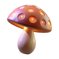 vibrant creative A single, perfect mushroom cap covered in intricate, glowing patterns, lit by a soft, ambient light, Nature Photography style premium png
