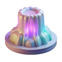impressive modern An ethereal depiction of a waterfall cascading into a pool of light, rendered in a dreamlike, pastel color palette. Soft, ambient lighting professional png