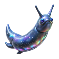 extraordinary abstract A colossal bioluminescent space slug drifts through a nebula, iridescent scales shimmering, ethereal and dreamlike, art nouveau style professional png