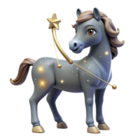 extraordinary classic A wise centaur gazing at the constellations, a celestial map etched into his bow. Starry night sky reflected in his eyes. Romantic style high resolution png
