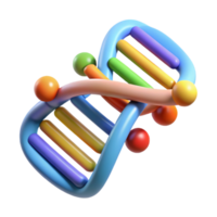 extraordinary vintage A digital representation of the human genome, multicolored strands, scientific visualization style original png