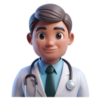 beautiful contemporary Portrait of a dedicated doctor with a stethoscope and a compassionate expression, lit by the soft glow of a hospital room, in a medical photography style high resolution png
