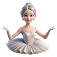 beautiful abstract Portrait of a graceful ballerina with flowing tulle and delicate features, lit by soft stage lighting, in an Art Deco style exclusive png