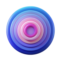 dramatic creative A series of concentric circles, radiating outward, with a gradient of colors from deep blue to vibrant pink, rendered in a minimalist, geometric style detailed png