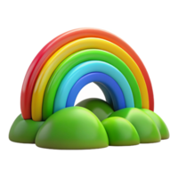 serene rustic A vibrant rainbow arcing over a green valley, dramatic lighting, vibrant colors high resolution png