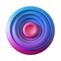 stunning traditional A series of concentric circles, radiating outward, with a gradient of colors from deep blue to vibrant pink, rendered in a minimalist, geometric style exclusive png