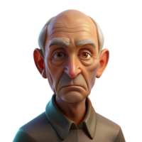 magnificent vintage Portrait of an elderly man with deep wrinkles and a thoughtful expression, illuminated by a single overhead light source, in the style of a Caravaggio chiaroscuro painting 4K png