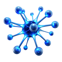 impressive traditional A network of glowing, interconnected neurons, emitting a soft, electric blue light, biopunk style high quality png
