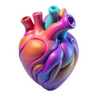 impressive vintage An abstract interpretation of a human heart, with intricate details and vibrant colors. Soft, ambient lighting high quality png