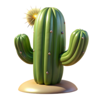stunning creative A cactus in the desert, harsh sunlight, realistic texture, detailed spines authentic png