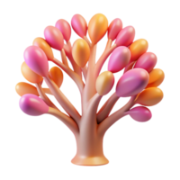 elegant artistic An abstract representation of a tree, with intricate branches and vibrant leaves. Soft, diffused lighting authentic png