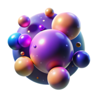 vibrant classic A field of colorful, glowing orbs, floating in a dark, ethereal space, creating a sense of wonder and magic, with a soft focus effect exclusive png