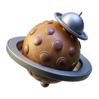 serene classic A space probe exploring a distant planet, dark background with stars, realistic style professional png