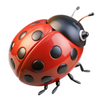 extraordinary traditional A close-up of a ladybug on a leaf, vibrant red and black, detailed spots, macro photography detailed png