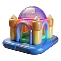 impressive contemporary Inflatable architecture, translucent materials, colorful design, temporary structures, playful atmosphere, authentic png