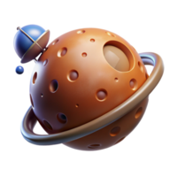 serene abstract A space probe exploring a distant planet, dark background with stars, realistic style high resolution png