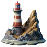 extraordinary abstract A lone lighthouse on a rocky cliff, dramatic lighting, stormy seas, romanticism style authentic png