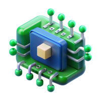 impressive classic A close-up of a circuit board with data flowing through it, green and blue lighting, technological style exclusive png