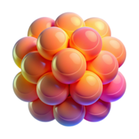 serene minimalist Chromatic aberration effect applied to a field of overlapping, semi-transparent circles in warm hues, lit by a single, intense spotlight. Glitch art style authentic png