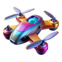 stunning classic A futuristic racing drone, sleek and aerodynamic, vibrant color scheme, motion blur, speed painting style authentic png