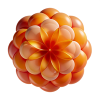 dramatic traditional A kaleidoscope of overlapping, translucent circles, in a gradient of warm colors from orange to deep red, lit by a soft, diffuse light. Style Minimalist genuine png