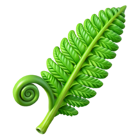 extraordinary rustic A lush green fern frond unfurling, intricate details, botanical illustration style, soft lighting exclusive png