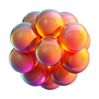 stunning minimalist Chromatic aberration effect applied to a field of overlapping, semi-transparent circles in warm hues, lit by a single, intense spotlight. Glitch art style exclusive png