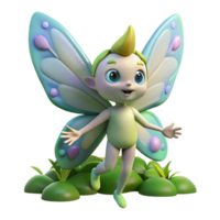 stunning rustic A playful sprite with butterfly wings, flitting through a sunlit forest glade. Watercolor style authentic png