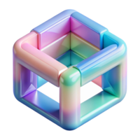 beautiful traditional Interlocking, translucent geometric forms, in pastel shades of pink, blue, and green, lit by a soft, ambient light. Style Bauhaus authentic png