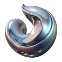 impressive modern Fluid, metallic shapes resembling liquid mercury, morphing and swirling together, illuminated by a sharp, directional light from the side. Style Surrealism high resolution png