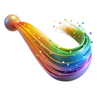 wonderful traditional A dynamic flow of colorful particles, resembling a stream of light, with a long exposure effect genuine png