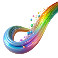 beautiful minimalist A dynamic flow of colorful particles, resembling a stream of light, with a long exposure effect original png
