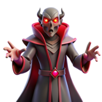 impressive rustic A powerful warlock with glowing red eyes, summoning a demonic entity. Gothic horror style exclusive png