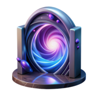 serene vintage A portal opening to another dimension, swirling energy and light, mysterious and otherworldly, abstract art style genuine png