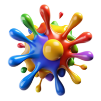 dramatic classic A chaotic explosion of paint splatters, in a vibrant palette of primary colors, illuminated by a bright, studio light. Style Action Painting high quality png