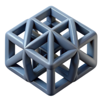 impressive artistic A complex, interwoven structure of geometric shapes, casting intricate shadows and highlights, in a cubist style professional png