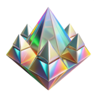vibrant classic A field of crystalline structures, refracting light and creating rainbow patterns, in a geometric, abstract style genuine png