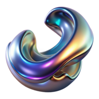 magnificent minimalist A flowing, liquid metal sculpture morphing into abstract shapes, lit by a chromatic light source, Abstract Sculpture style authentic png