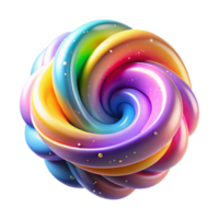 serene abstract A field of colorful particles, swirling and dancing in a chaotic yet harmonious pattern, illuminated by a soft, ambient light, with a bokeh effect high quality png
