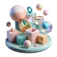 vibrant traditional A surreal composition of floating objects and impossible perspectives, rendered in a dreamlike, pastel color palette. Soft, diffused lighting authentic png