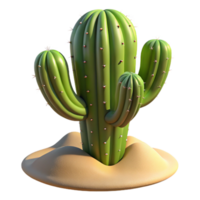 extraordinary vintage A cactus in the desert, harsh sunlight, realistic texture, detailed spines premium png
