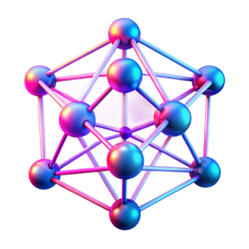 vibrante artístico un red de interconectado nodos y líneas formando un complejo, dinámica sistema, brillante con un degradado de eléctrico azul a caliente rosado. cyberpunk estilo prima png