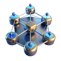 serene rustic A network of interconnected devices, glowing lines and nodes, abstract and futuristic style 4K png