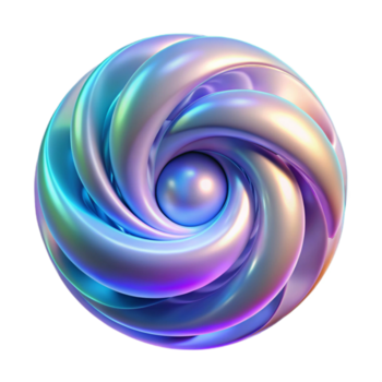 lugn konstnärlig en virvlande virvel av regnbågsskimrande fraktal mönster, upplyst förbi en mjuk eterisk glöd, återges i en minimalistisk, geometrisk stil professionell png