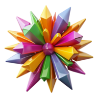 vibrant contemporary A dynamic explosion of colorful shards, radiating outwards from a central point, with sharp, contrasting edges detailed png