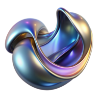 magnificent contemporary A flowing, liquid metal sculpture morphing into abstract shapes, lit by a chromatic light source, Abstract Sculpture style premium png