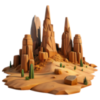 dramatic minimalist A desert landscape with towering rock formations, harsh, midday light, desolate, otherworldly style high resolution png