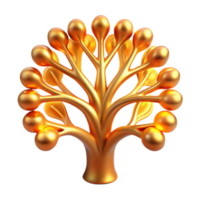 stunning rustic A fractal pattern resembling a tree of life, with branches extending outwards, glowing with a warm, golden light, in a dark, ethereal atmosphere detailed png